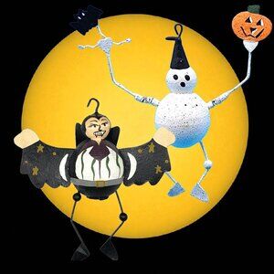 Halloween Ornaments Dracula Vampire Bat and Party Hat Ghost with Ghost & Bat